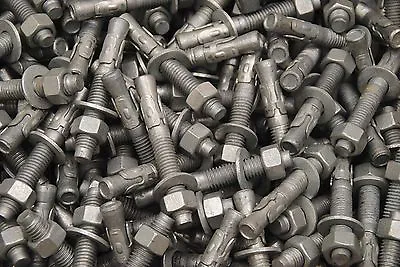 Buy (25) Galvanized Concrete Wedge Anchor Bolts 1/2 X 3-3/4 Includes Nuts & Washers • 69.99$