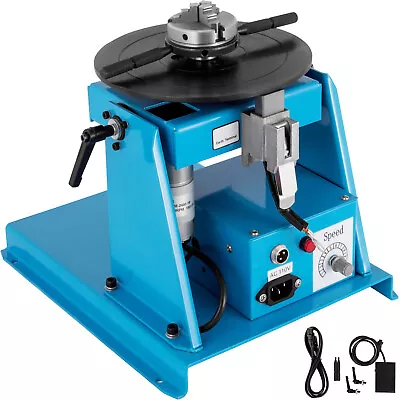 Buy US 110V Rotary Welding Positioner Turntable Table 2.5  3 Jaw Lathe Chuck 2-20RPM • 231.99$