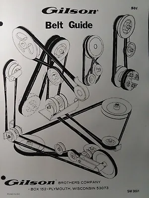 Buy Gilson Montgomery Ward Lawn Garden Tractor Tiller Snow Thrower Belt Guide Manual • 42.46$