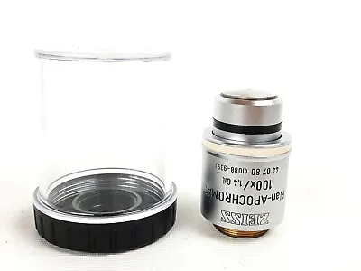 Buy ZEISS  PLAN APOCHROMAT 100X 1.40 Oil 0.17 44 07 80 Microscope Objective  W/CASE • 890$