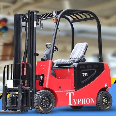 Buy New 2 Ton Rated Capacity TYPHON Electric Forklift Lifter Lift Truck Jitney Hi-Lo • 12,148$
