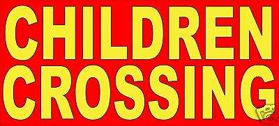 Buy Children Crossing Safety Sign Decal 22  Concession Ice Cream Food Truck Sticker • 22.95$