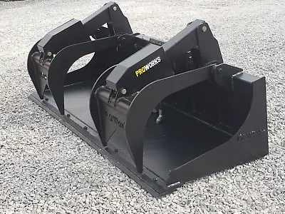 Buy 80″ Severe Duty Solid Bottom Bucket Grapple With Bolt On Edge Fits Skid Steer QA • 3,299.99$