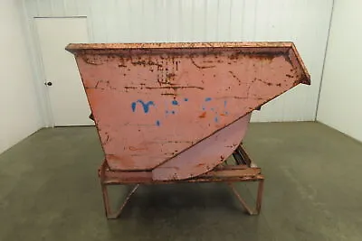 Buy Heavy Duty Self Dumping Hopper 1-1/2 Yard 12  Legs Forklift Dumpster Orange • 999.99$