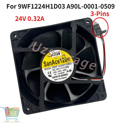 Buy For SanAce120W 9WF1224H1D03 A90L-0001-0509 DC24V 0.32A FANUC Servo Cooling Fan • 19.16$