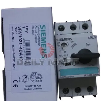 Buy New Siemens 3RV1021-4DA10 Circuit Breaker Motor Starter 3RV10214DA10, In Box • 113.32$