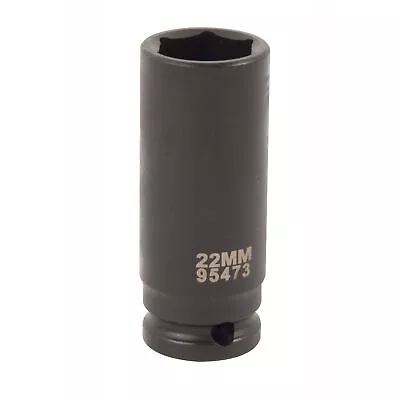 Buy STEELMAN 1/2-Inch Drive X 22mm Deep Well 6-Point Metric Impact Socket, 95473 • 13.99$