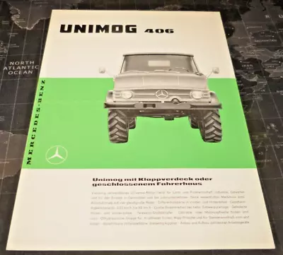 Buy Orig.Mercedes Benz Unimog 406 With Folding Top Brochure Technical Data • 64.57$