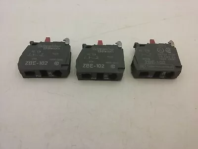 Buy Schneider Electric Telemecanique Zbe-102 Contact Block 1nc (lot Of 3) Nnb • 16.96$