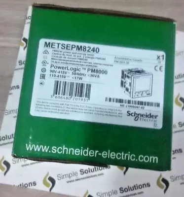 Buy 1Pc Schneider Electric METSEPM8240 Power Logic PM8240 Power Meter - BRAND NEW • 1,890$
