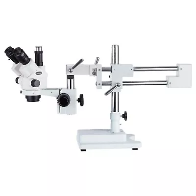 Buy AmScope 3.5X-90X Simul-Focal Stereo Lockable Zoom Microscope Dual Arm Boom Stand • 677.99$