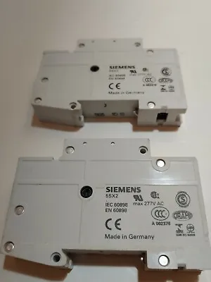 Buy Lot Of 2 Siemens 5SX21 D10 ~230/400V • 14.99$