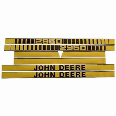 Buy Tractor Decal Set Hood 2950 Yellow Fits John Deere 2950 JD410 • 84.74$