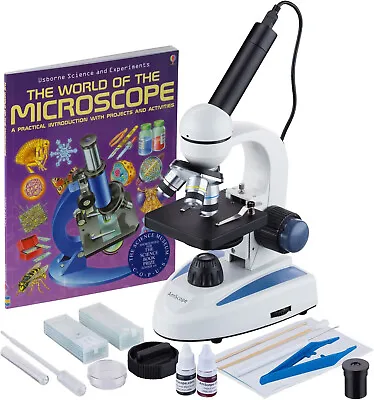 Buy AmScope M158C-SP14-WM-E 40X-1000X Biology Science Metal Glass Student Microscope • 129.95$