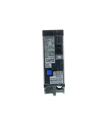 Buy Siemens QA120AFCNP 20 Amp 1-Pole Comb Type AFCI Plug-On Neutral *New Sealed* • 29.99$