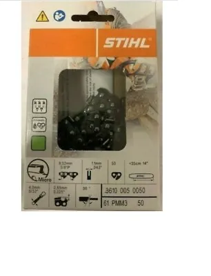 Buy Stihl Brand 14 Inch 3/8 Pitch .043 Gauge 50 Drivers Chain For Chainsaw Bar  • 19.75$