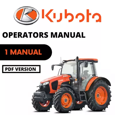 Buy Kubota Tractor M6060 M7060 CAB Operators Manual PDF USB • 25$