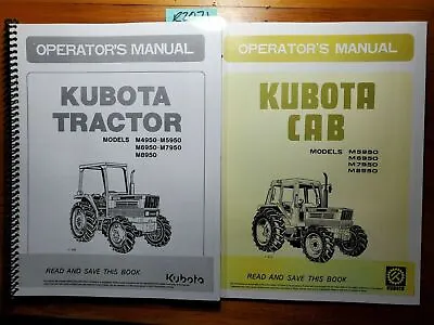 Buy Kubota M5950DT M6950DT M7950DT M8950DT Tractor Owner's Operator's Manual + Cab • 23.99$