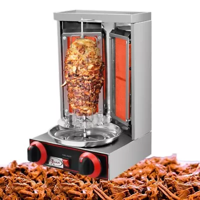 Buy Shawarma Doner Kebab Machine LPG Gas Rotating Rotisserie Oven Automatic Grill HQ • 160.50$