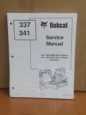 Buy Bobcat 337, 341 Compact Excavator Service Manual Shop Repair Book 2 PN# 6902741 • 53.40$