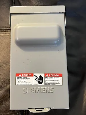 Buy Siemens WF2060U 60 Amp Enclosed Non-Fused Disconnect Switch Gray 1-Phase 240 VAC • 12.99$