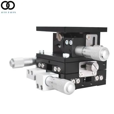 Buy 60×60mm XYZ 3 Axis Linear Stage Trimming Platform Bearing Tuning Sliding Table • 94.26$
