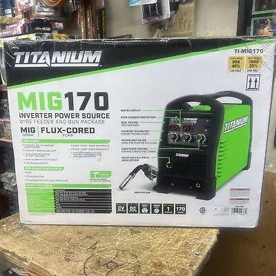 Buy Titanium MIG 170 Inverter Power Source Wire Feeder & Gun Package Welder #57864 • 589.68$