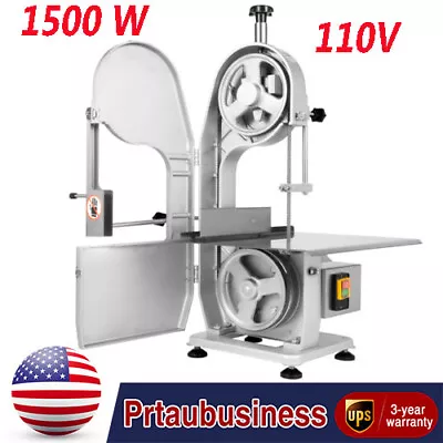 Buy Electric Frozen Meat Cutting Machine Commercial Bone Cutter 1500W Band Saw Blade • 381.90$