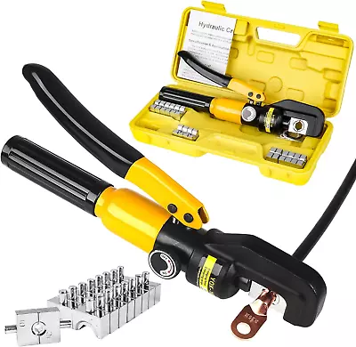 Buy YUZES Hydraulic Crimping Tool 10 Tons 12 AWG To 00 (2/0),Battery Cable Crimping  • 57.79$