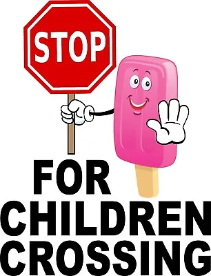 Buy Stop For Children Crossing Decal 14  Concession Ice Cream Food Truck Sticker • 16.95$