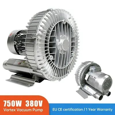 Buy 750W 0.75kw Industrial High Pressure Vortex Vacuum Pump 380V 3PH Dry Air Blower • 422.28$