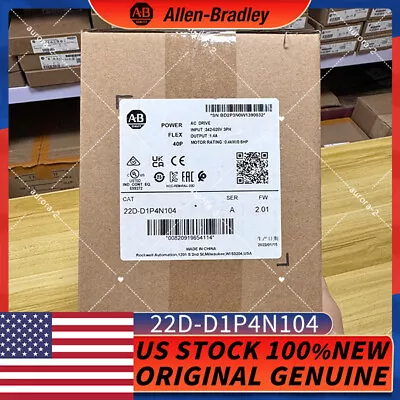 Buy 22D-D1P4N104 Allen-Bradley  PowerFlex 40P 0.4kW 0.5Hp AC Drive 22DD1P4N104 • 478$