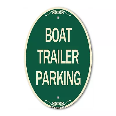 Buy SignMission Designer Series Sign - Boat Trailer Parking 12  X 18  Aluminum Sign • 37.98$