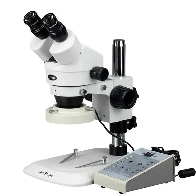 Buy AmScope 3.5X-45X Stereo Zoom Coin Microscope With Variable 80-LED Ring Light • 541.99$