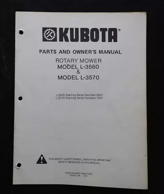 Buy Kubota L185 L235 L295 L245 Tractor  L 3560 3570 Mower Deck  Oper & Parts Manual • 22.95$