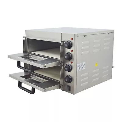 Buy 110V 4HP 16'' Commercial Pizza Oven Double-Layer Electric Pizza Oven • 530$