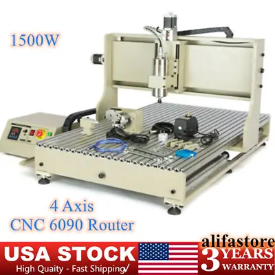 Buy 4 Axis CNC 6090 Router Engraver Engraving Machine Metal Milling Desktop Machine  • 2,221$