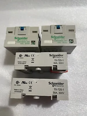 Buy Lot Of Schneider Electric Relays & Sockets (725BXXBM4L-24D) (70-725-1) • 50$