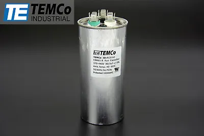 Buy TEMCo 80/5 MFD UF Dual Run Capacitor 370 440 Vac Volts AC Motor HVAC 80+5 • 16.45$