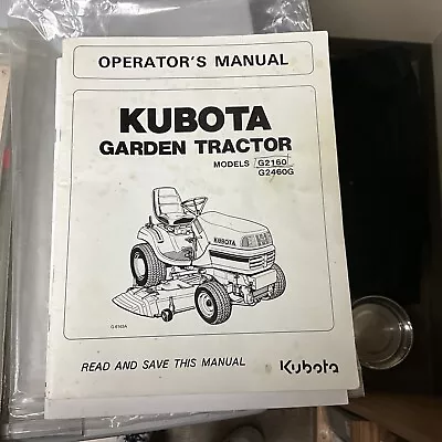 Buy Kubota Garden Tractor Models Operator Manual G2160 And G2460G • 20$