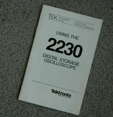 Buy Tektronix 2230 Pocket Guide Parts Number: 070-5370-00 • 7.99$