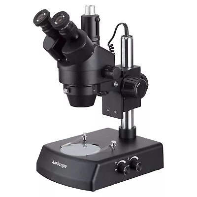 Buy AmScope 7X-45X Trinocular Stereo Zoom Inspection Microscope-Dual Halogen Lights • 488.99$