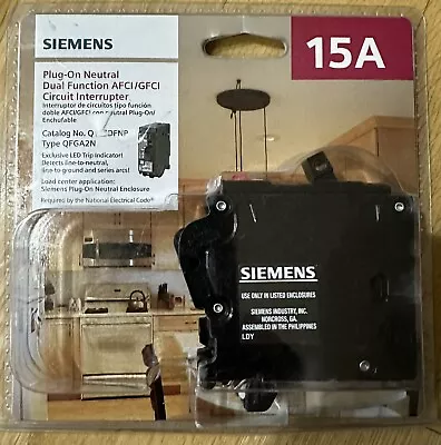 Buy Siemens Q115DFNP Dual Function (AFCI & GFCI) Circuit Breakers • 32$