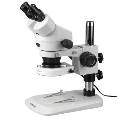 Buy AmScope 7X-45X Stereo Zoom Inspection Microscope With 80 LED Ring Light • 387.99$