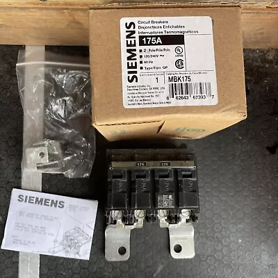 Buy Siemens MBK175 120/240 Volt 175 Amp 4-Pole Main Type Circuit Breaker NEW  In Box • 110$