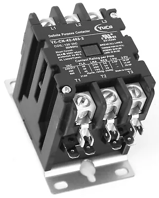 Buy Air Conditioning CONTACTOR Definite Purpose 3 Pole FLA 40A 120V AC Coil • 37.99$