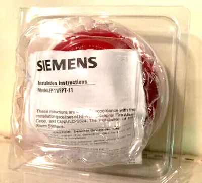 Buy Siemens FP-11 Fire Alarm Red Head Smoke Detector 500-095112 - New In Package • 139.99$
