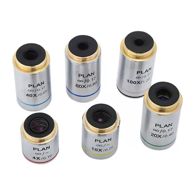 Buy 1PC 4X 10X 20X 40X 60X 100X Infinity Plan Objective Lens For Olympus Microscope • 68.40$