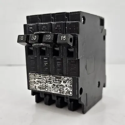 Buy Siemens Q21550CT Quad Circuit Breaker 15/50A/15 120/240V Plug In • 26.99$