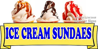 Buy Ice Cream Sundaes DECAL (CHOOSE YOUR SIZE) Concession Food Truck Vinyl Sticker  • 12.99$